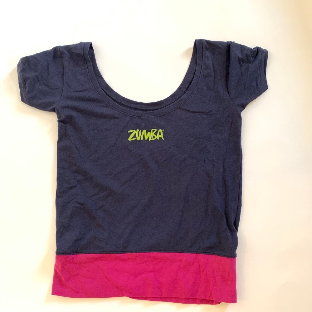 Zumba Wear Dance Top Tee Boat Neck